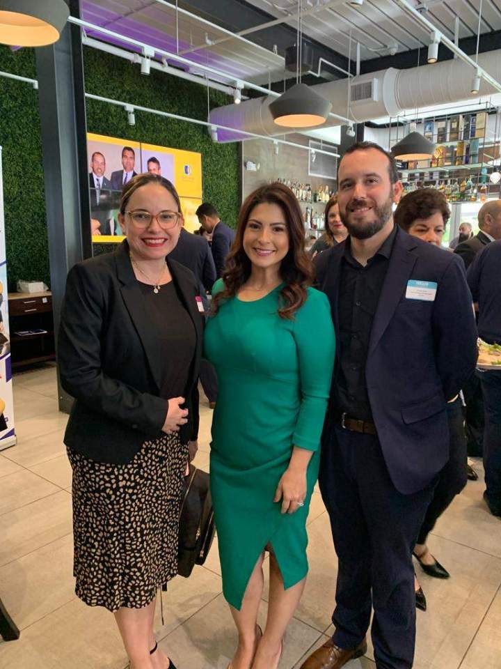 From Left to Right (Maria Puig – SFIC Registrar, Doral Mayor Christi Fraga & Adrian Sneed – SFIC Marketing Coordinator)